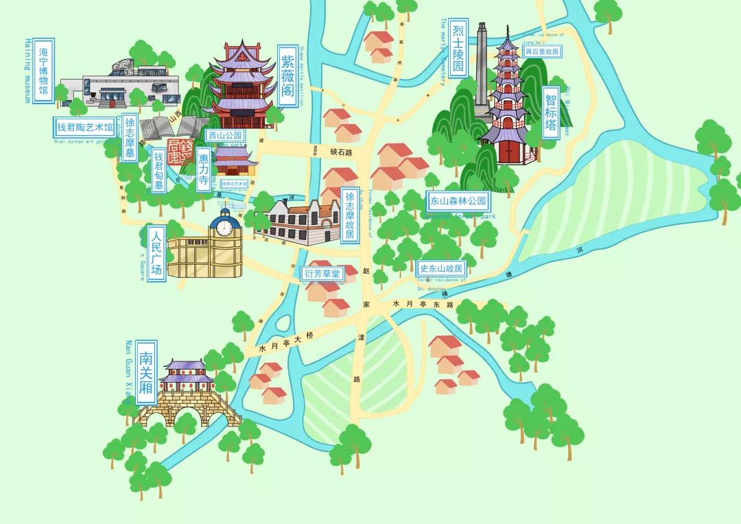广西智能语音手绘导览地图系统