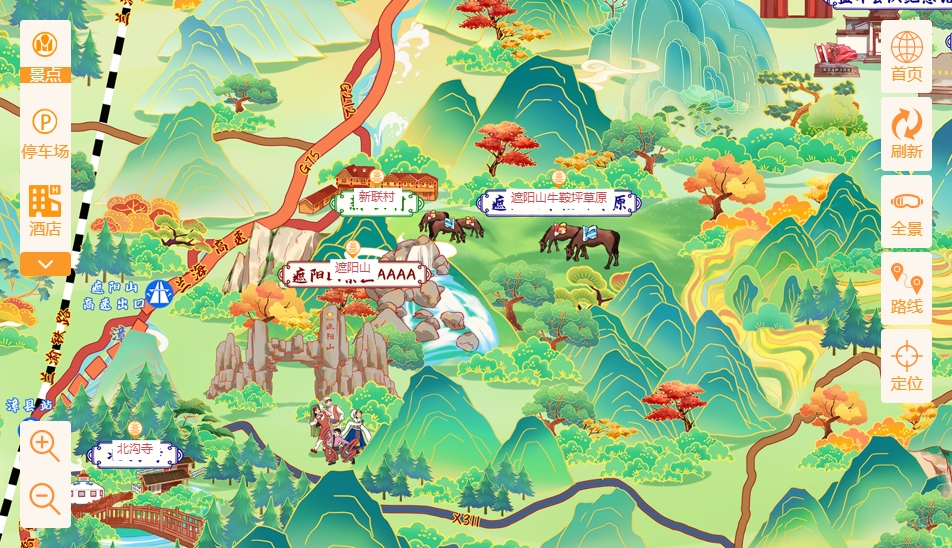 广西手绘地图：智慧景区智能化需求的深度挖掘